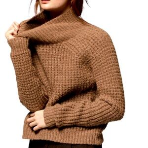 Wilfred Yarn Italian Made Knitting Mock Alpaca Wool Blend Sweater Size XS